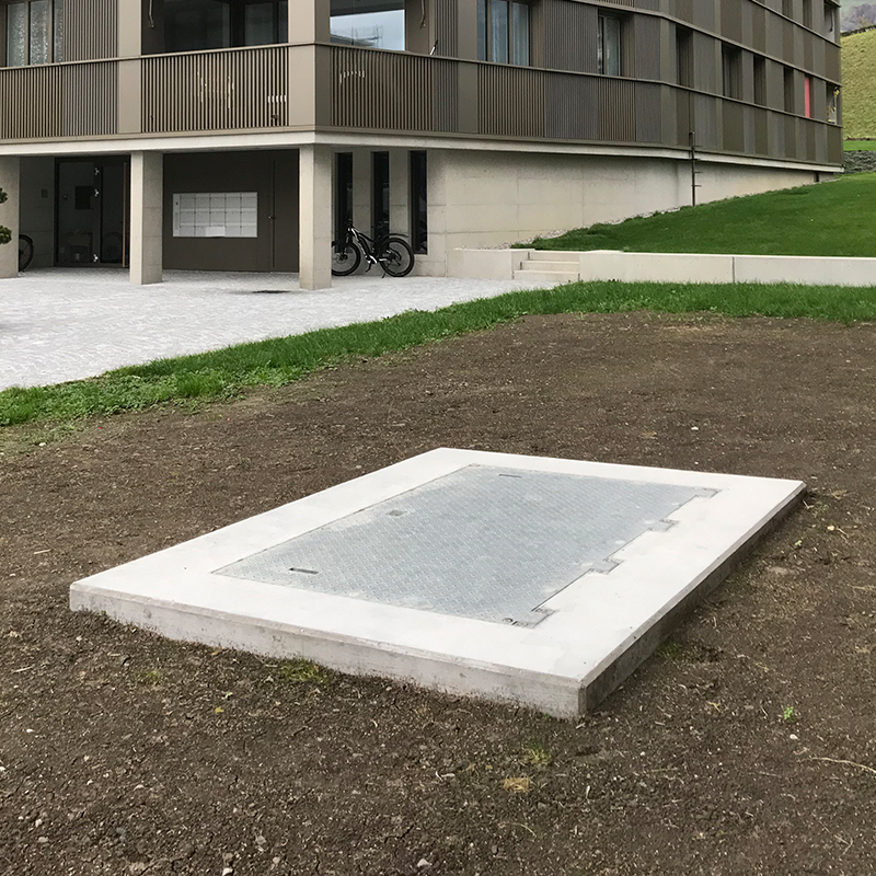RWA Abdeckung mit Gasfederstäben (D400)